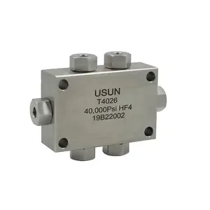 UsunT6036 60,000 psi 3/8 ''尺寸六路高压不锈钢 316 管件用于完整的液压机械