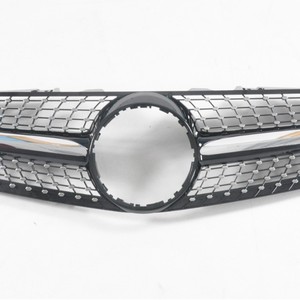 Grille de pare-chocs avant en plastique ABS noir et argenté Mercedes-Benz Classe SL R231 2008-2012 - Product Image 4
