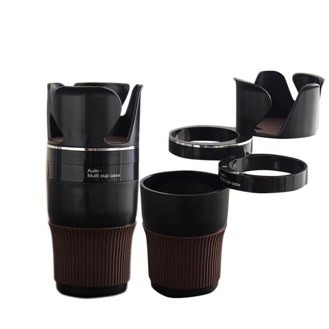 4 in 1 Car Cup Holder Expander Adapter Multifunctional 360 Degree Rotating Cup Holder and Organizer