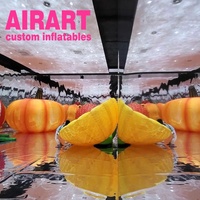 A9 ballon de pastèque gonflable pour événement de fruit drôle pour la publicité, ballon de fruit gonflable 3D pour la décoration suspendue