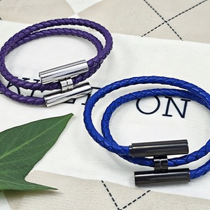 brand Stainless Steel Buckle Women's Light Luxury Classic Stainless steel <b>bracelet</b>, <b>leather</b> woven <b>bracelet</b> - Product Image 4