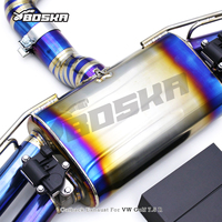 Vannes électriques en titane d'usine, échappement Catback pour VW GOLF 7/7.5 MK7/MK7.5 R 2.0T 2014-2020, tuyaux d'échappement en titane tuning