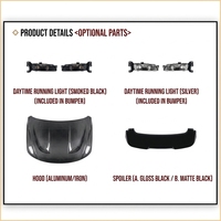 Kits de Parachoques Delanteros y Traseros, Difusor de Capó para Jeep Grand Cherokee 2013-2021, Actualización Facelift, Estilo SRT, Kits de Conversión de Carrocería