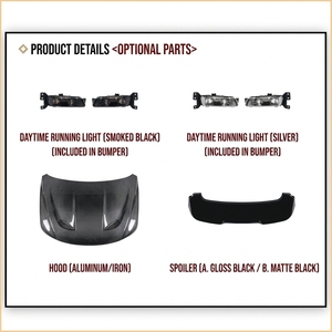 Kits de Parachoques Delanteros y Traseros, Difusor de Capó para Jeep Grand Cherokee 2013-2021, Actualización Facelift, Estilo SRT, Kits de Conversión de Carrocería - Product Image 3