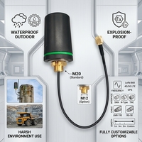 Antenne cellulaire 4G LTE LoRa 433 MHz WiFi GPS omnidirectionnelle à montage par vis, étanche, anti-explosion, à gain élevé, pour extérieur