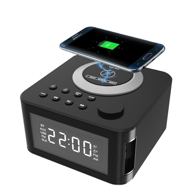 Hot Selling 20W HiFi Sound Quality 3-in-1 Wireless Charger Speaker Alarm Clock Multi-Function Phone 2A Output Current 5W 10W