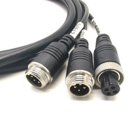 Connecteur d'aviateur étanche avec câble d'extension vidéo de vue arrière, m4 M8 M16 M12, câble de caméra DVR de vidéosurveillance d'aviation