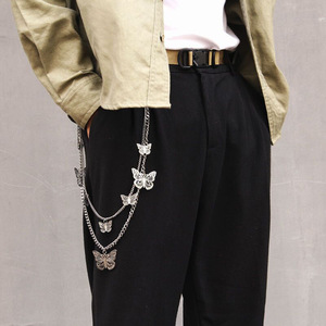 Chaîne de taille double couche Yueli en argent tibétain, unisexe, style rétro, pour pantalon hip-hop et usage quotidien - Product Image 2