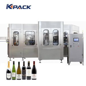 Machine de remplissage et de capsulage de rinçage de bouteille de vin rotative monobloc entièrement automatique à grande vitesse - Product Image 1