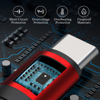 Kabel usb Tipe c pengisian daya cepat, jalinan nilon murah stok massal untuk perangkat 3C cerdas