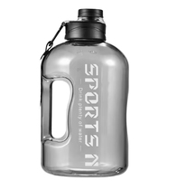 Botol Air Kapasitas Besar Ton Barrels, Botol Olahraga Fitness, Botol Plastik Portabel untuk Pelajar, Botol Air Big Belly