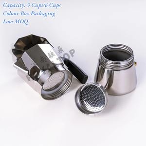 Cafetière expresso de cuisine en acier inoxydable argenté 3Cup 6Cup Stovetop Moka Pot pour cuisinière à <span class=keywords><strong>induction</strong></span> et cuisinière à gaz - Product Image 5