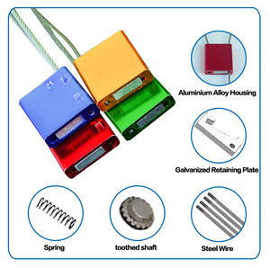 Mã vạch in an toàn kéo chặt chẽ vận chuyển container khóa có thể điều chỉnh dây an ninh Cáp niêm phong con dấu nhôm - Product Image 3