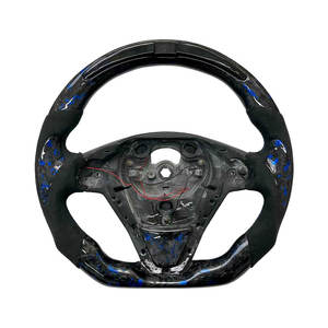 Volant en fibre de carbone forgé véritable personnalisé pour <span class=keywords><strong>Ford</strong></span> Focus <span class=keywords><strong>Fiesta</strong></span> Mk7 ST Mk8 Mk4 <span class=keywords><strong>Mk3</strong></span> Mk2 affichage LED RAM - Product Image 1