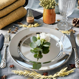 Handmade Eco-Friendly Modern Stainless Steel Dinner Charger Plate <b>Mirror</b> Finish Decorative Serving <b>Tray</b> Dishwasher Safe Dining - Product Image 2