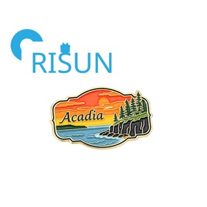 Magnete, Spilla, Distintivo da Bavero Personalizzato in Metallo Smaltato con Mappa della Bandiera dello Stato del Maine degli Stati Uniti, Souvenir da Viaggio per la Spiaggia, Regalo all'Ingrosso - Product Image 6