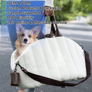 Sac de transport de luxe pour animaux de compagnie, sac à main respirant en tissu polyester, pliable, portable, pour chats et chiens, loisirs - Product Image 1