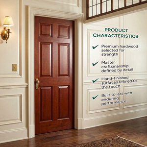 Puerta de Entrada para Dormitorio Golden Aero GA-04S, Diseño Contemporáneo de Lujo, Núcleo de Madera Sólida, con Soporte Técnico en Línea - Product Image 1