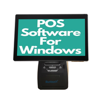 15,6 "Punto de venta POS Windows Pantalla táctil Todo en una Caja registradora con impresora y software para restaurante