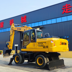 山中品牌17ton轮式挖掘机SZL180轮式挖掘机，带0.8m ³ 铲斗和重型车轴 - Product Image 2