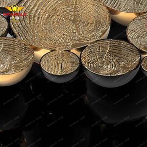 Juego de mesa de comedor artístico de lujo personalizado diseño de bola de acero inoxidable mesa de comedor ovalada muebles de restaurante de Villa de gama alta - Product Image 6