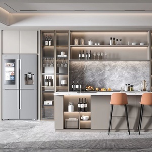Cuisine complète de haute qualité en panneaux de particules italiens en forme de I, moderne, sur mesure, en kit - Product Image 1