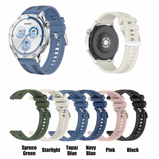Suitable for the Official Huawei GT5/5 Pro Silicone and Woven Composite Watch Strap