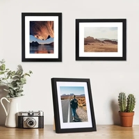 Cadres Photo en Bois MDF de Taille Personnalisée en Gros 5x7 4x6 6x8 8x10 11x14 A4 A5 A3 UV pour Usage Domestique, Cadre Affiche Image Noir