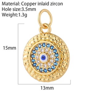 Colgantes de Moda con Forma de Corazón y Ojo Turco para Hacer Collares y Pulseras, Colgantes de Ojo que Todo lo Ve, Colgantes de Sol, Venta al por Mayor - Product Image 3