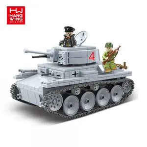 Hw đồ chơi 535pcs quân sự khối xây dựng mô hình thiết lập WWII xe tăng Đức LT-38 quân sự Panzer khối xây dựng xe tăng đồ chơi + vũ khí