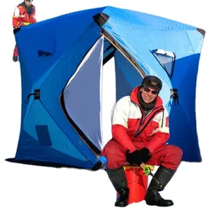 Новый дизайн, водонепроницаемая непромокаемая палатка из полиэстера большого размера на 4 человек, теплая тент для зимней рыбалки //