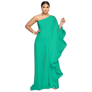 <span class=keywords><strong>Combinaison</strong></span> une pièce à une épaule avec <span class=keywords><strong>pantalon</strong></span> long Sexy Ladies Sleeveless Summer Dressy Jumpsuit - Product Image 4