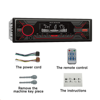 Autoradio 12V 720 à corps court/long 7388, grande puissance IC ISO, simple DIN, lecteur MP3, Bluetooth, FM, SD, double USB, AUX, stéréo de voiture