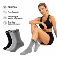 Chaussettes classiques personnalisées en coton, 4 couleurs, mi-mollet, pour hommes et femmes, usage quotidien, sport, affaires, logo OEM, vente en gros