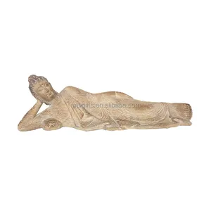 Quanzhou Hand Made Vintage Resin Lying Buddha Statue Collection Creative Home Decor Zen Buddhism