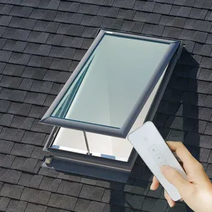 ベストセラー自動トップハング開口部傾斜屋根窓天窓ラウンドローズ操作可能な天窓