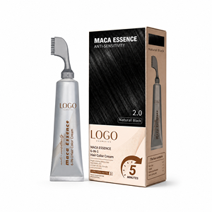 Coloration capillaire <span class=keywords><strong>temporaire</strong></span> à base de plantes Maca sans ammoniaque pour une application facile à domicile sans les mains, crème auto-appliquable couvrant les cheveux gris - Product Image 6