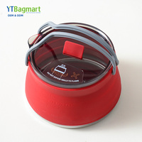 Pliable Camping Silicone Cook Pot Voyage Pliable Bouilloire Théière