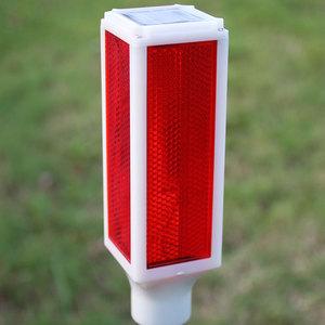 Outdoor Solar Warning <b>Light</b> <b>Pole</b> With Reflective Sheeting Aluminum Frame Led Flashing Ground Mount Traffic Safety Signal Lamp - Product Image 2