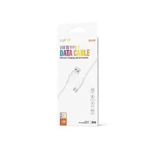 Cable de datos Lumiz USB a Tipo C de 3M, 2.4A, carga rápida y transferencia de datos - Product Image 2