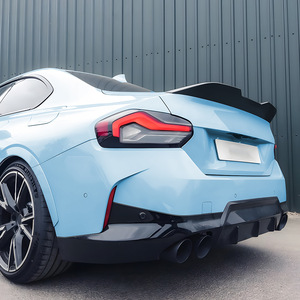 Bmw Rear Trunk Spoiler Ducktail Piano Black Carbon Fiber Texture Abs For 2 Series G42 M2 G87 2022+ - Product Image 2