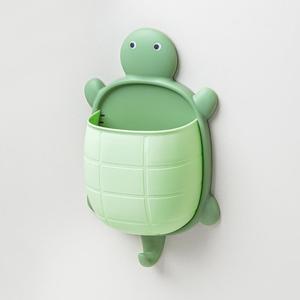 Turtle Shaped Storage <b>Box</b> Wall Mounted Punch Free For Bathroom Bedroom Phone Toothbrush <b>Makeup</b> Tools Orange Yellow White Gray - Product Image 2