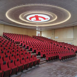 Universitäts- und Hörsaalstuhl, rot, für Schulen, Auditorien, Kinos, Home-Office, Stoff, modern, klappbar - Product Image 4