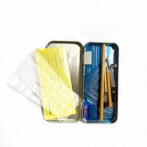 Juego de Matemáticas de Producción Automática, 13 Piezas, Caja de Lápices de Geometría Metálica con Reglas, Borrador, Sacapuntas, Compás de Zinc, etc. - Product Image 6