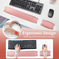 Tapis de bureau personnalisé souple, repose-poignets en gel de silicone, tapis de souris de jeu ergonomique, ensemble de tapis de souris de bureau