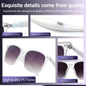 Gafas Inteligentes con Altavoz Bluetooth GY500 2025, Traducción por IA, Control de Música, Lentes con Protección UV, Auriculares Inteligentes de Moda para Conducir - Product Image 5