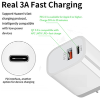 Vente en gros double port 20W chargeur adaptateur secteur PD 20W usb C charge rapide câble de chargeur mural pour iPhone 15/1411 12
