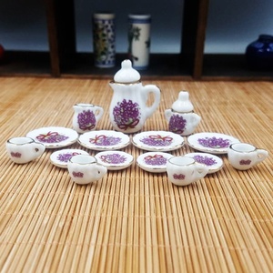 1/12 Scale <strong>Doll</strong> House <strong>Porcelain</strong> 15pcs Tea Set for Promotion Gift - Product Image 2
