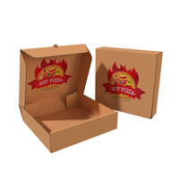 Caja de Pizza de Lujo Corrugada Personalizada con Logotipo, para Comida para Llevar, de Calidad Alimentaria, Venta al Por Mayor