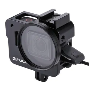 PULUZ 카메라 보호 케이스 합금 하우징 쉘 카메라 케이지 GoPro HERO 7/6/5 액션 카메라 용 52mm UV 렌즈